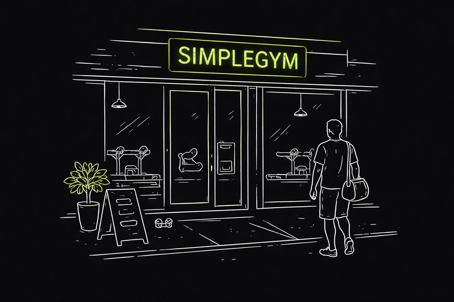 Minimalistická ilustrácia SimpleGymu