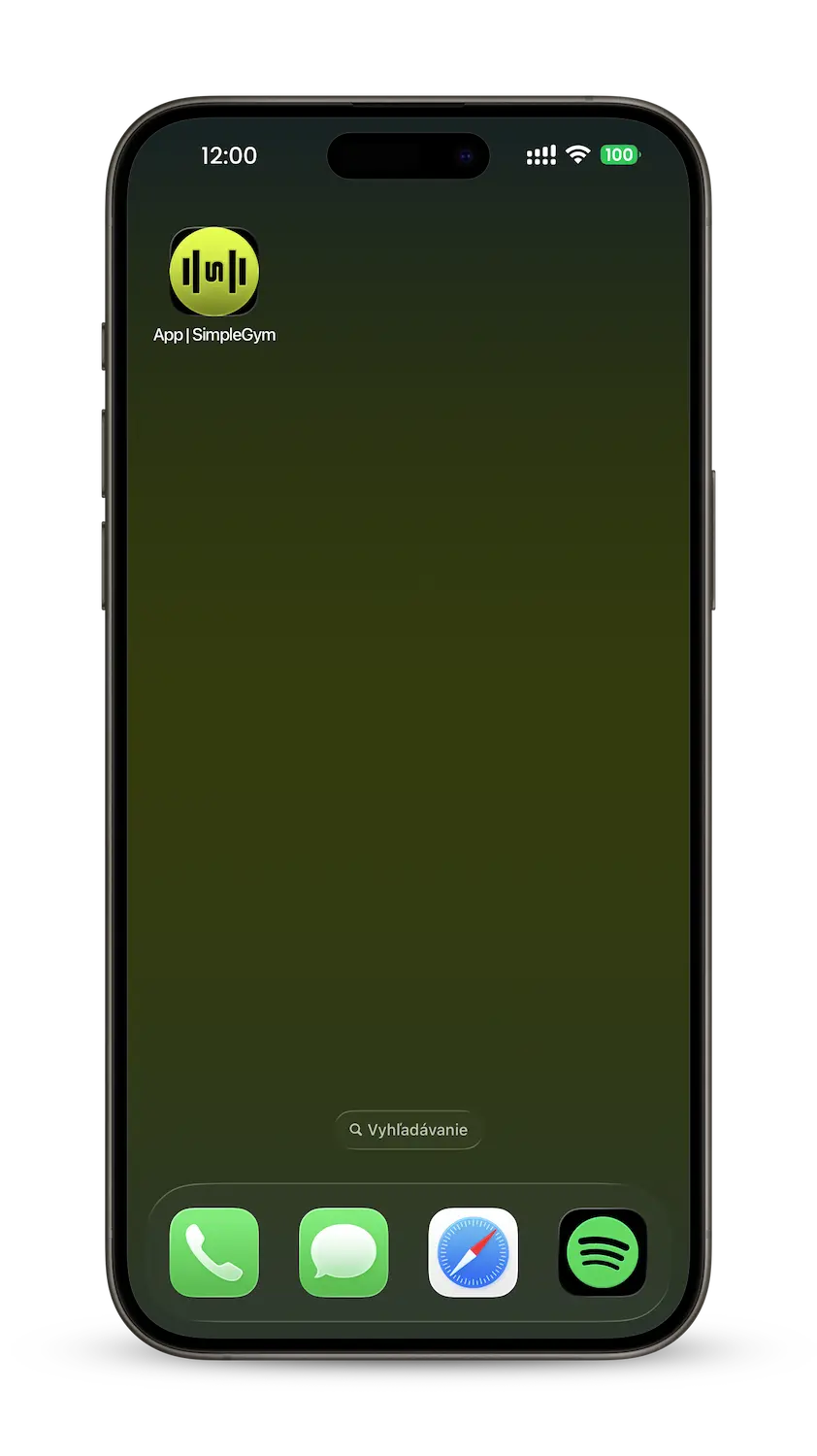 Ikona aplikácie SimpleGym na ploche iPhonu